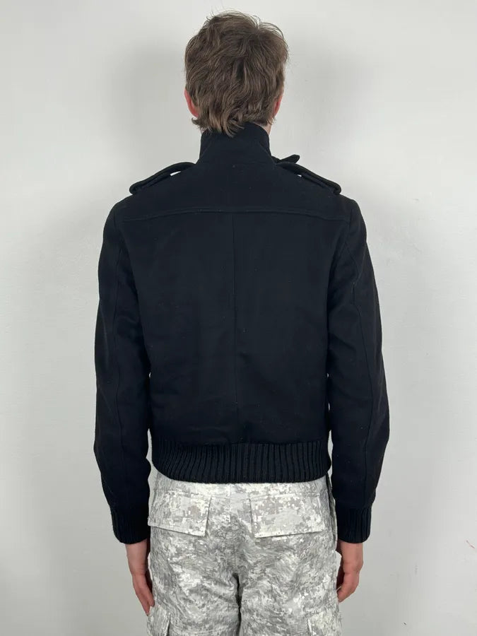 Takeshy Kurosawa Black Wool Minimalist Japanese Jacket xBsVRvP 2