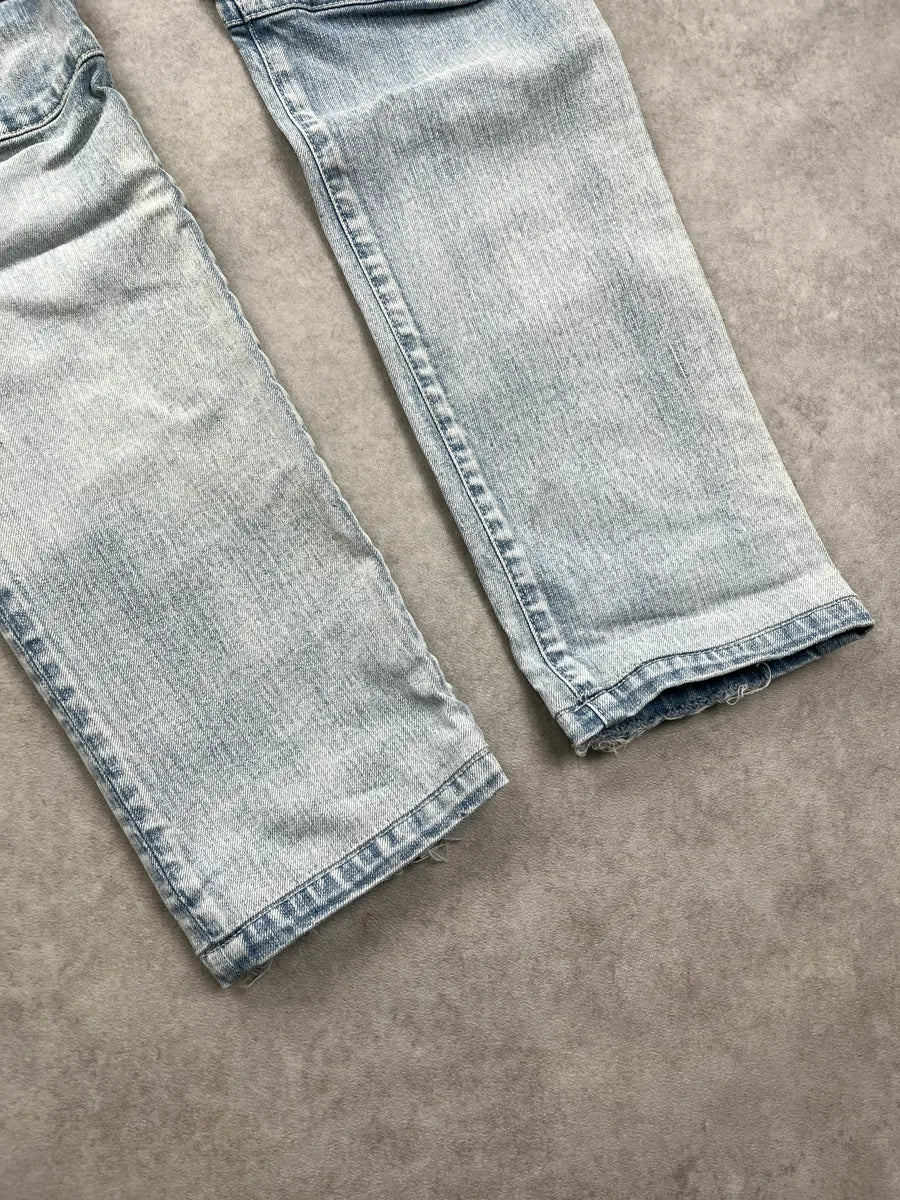 SS2015 Balmain Denim Biker Light Slim Blue Denim Jeans yITmOZKT 6