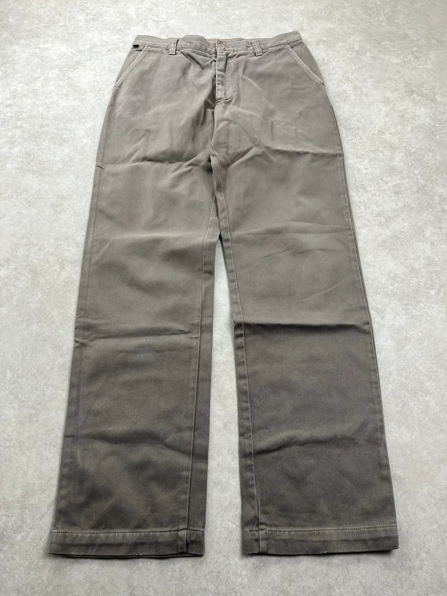 1990s Dolce & Gabbana Minimalist Taupe Pants tdruSrWB 0