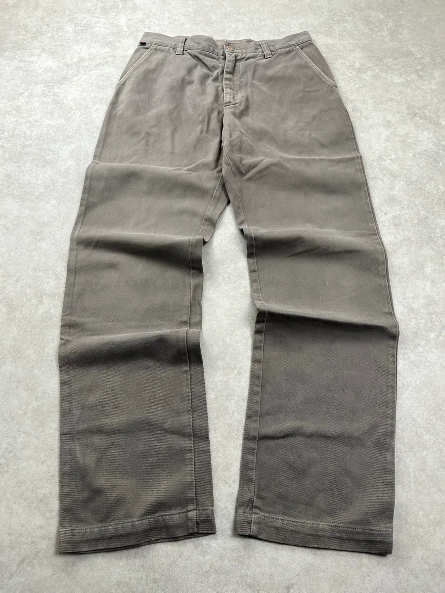 1990s Dolce & Gabbana Minimalist Taupe Pants tdruSrWB 4