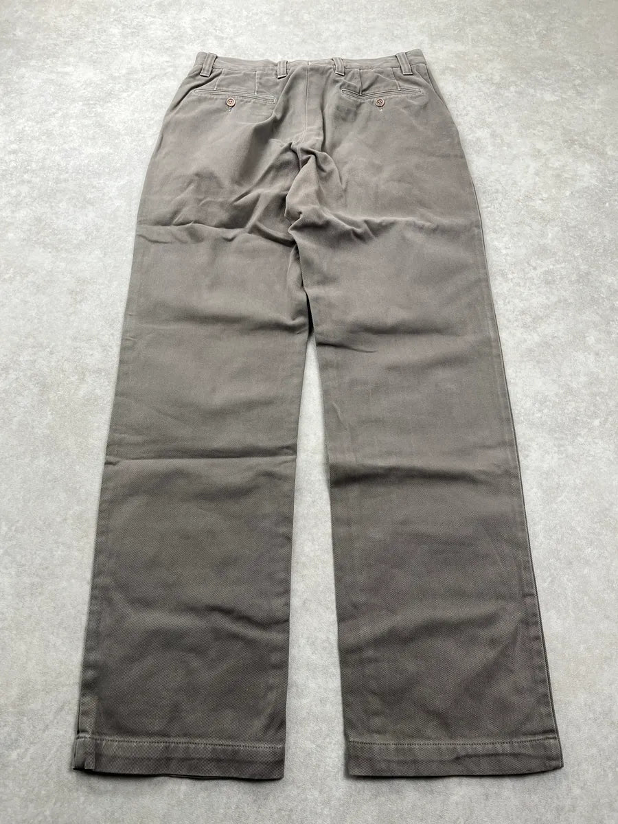 1990s Dolce & Gabbana Minimalist Taupe Pants tdruSrWB 5