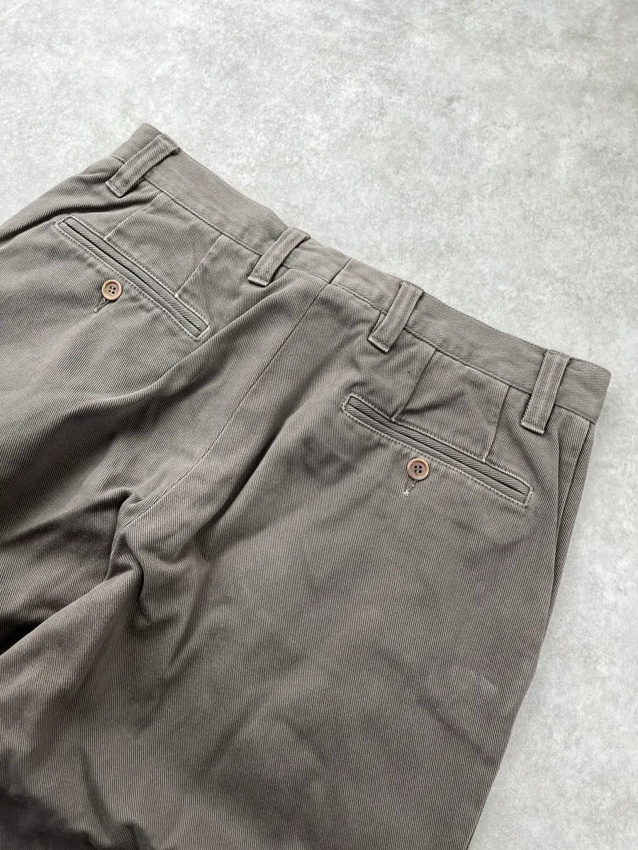 1990s Dolce & Gabbana Minimalist Taupe Pants tdruSrWB 8