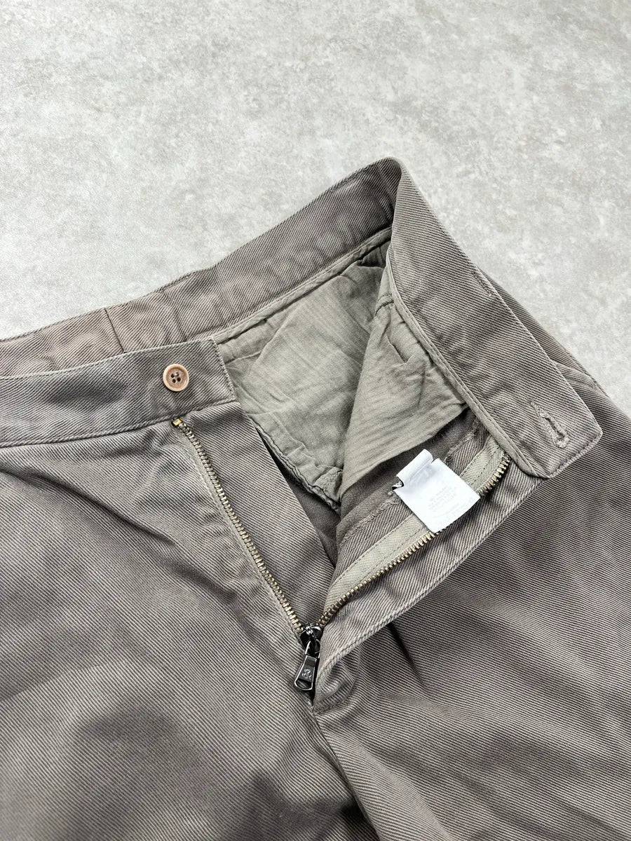 1990s Dolce & Gabbana Minimalist Taupe Pants tdruSrWB 9