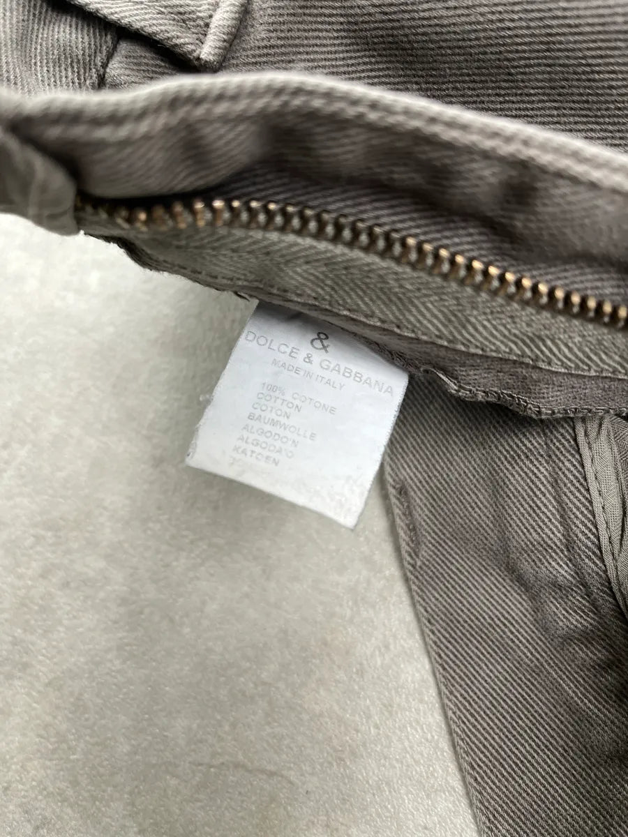 1990s Dolce & Gabbana Minimalist Taupe Pants tdruSrWB 11
