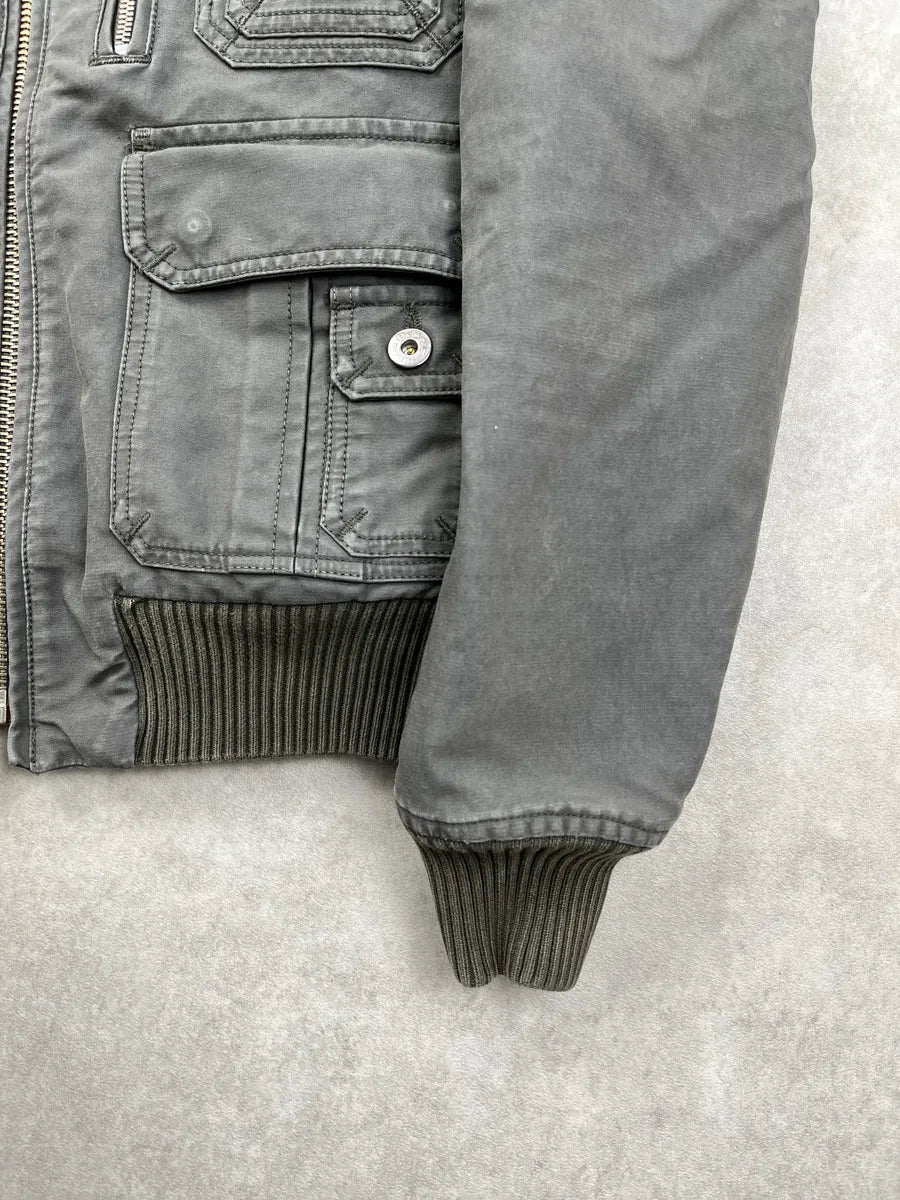 AW2003 Dolce & Gabbana Dark Grey Sherpa Lined Multi-Pocket Jacket tfllUAet 8