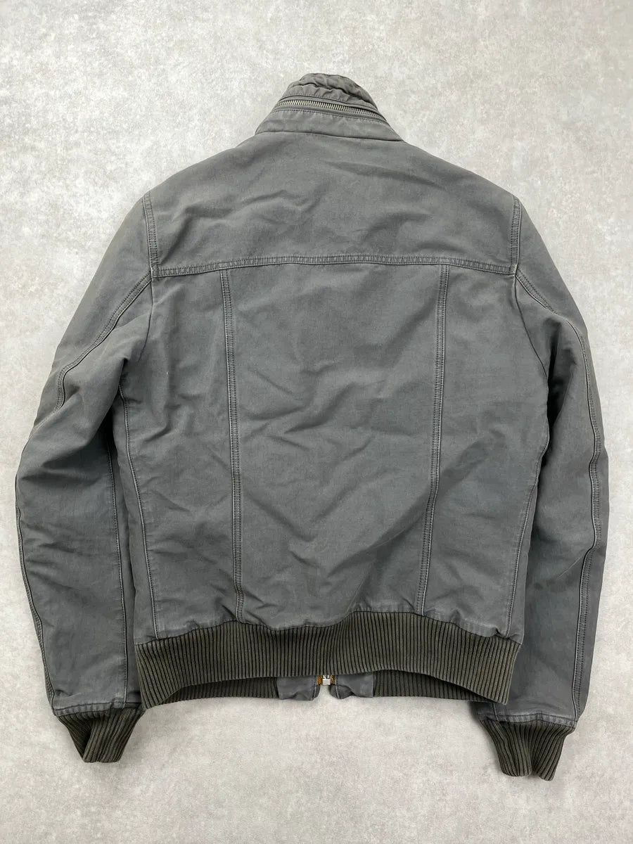 AW2003 Dolce & Gabbana Dark Grey Sherpa Lined Multi-Pocket Jacket tfllUAet 4