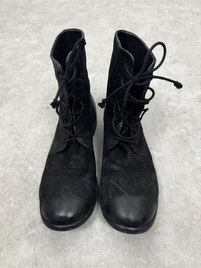The Last Conspiracy Black Eroded Leather Boots lkQUhKc 2