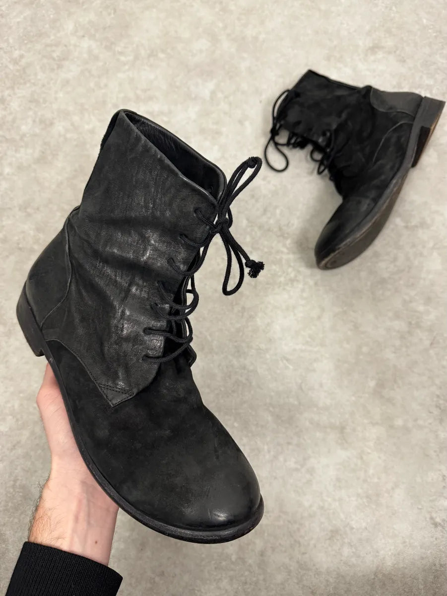 The Last Conspiracy Black Eroded Leather Boots lkQUhKc 0