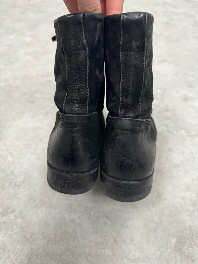 The Last Conspiracy Black Eroded Leather Boots lkQUhKc 3