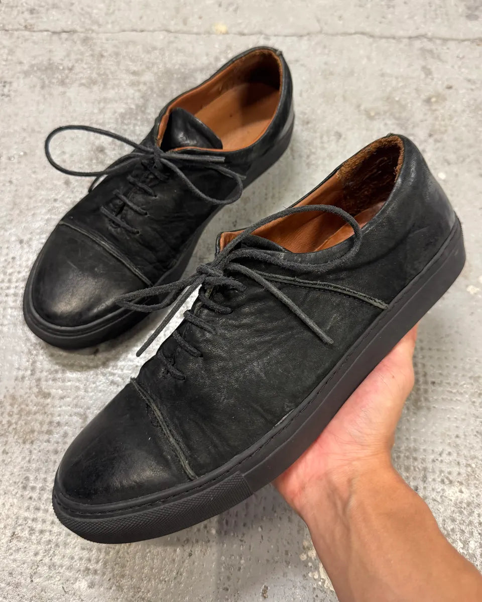 The Last Conspiracy Black Leather Low Top Sneakers mPMBntH 0