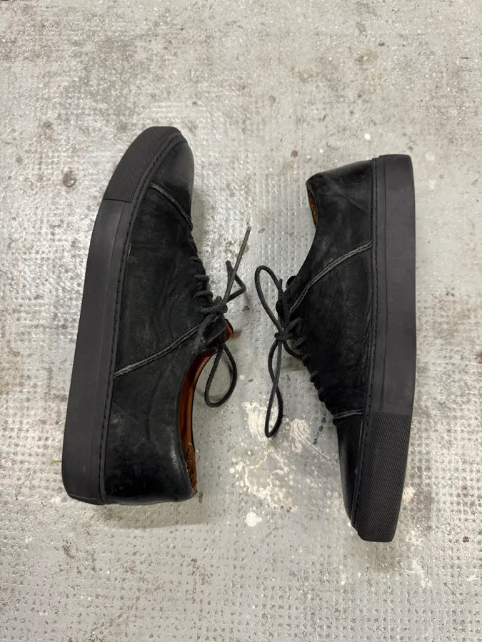 The Last Conspiracy Black Leather Low Top Sneakers mPMBntH 1