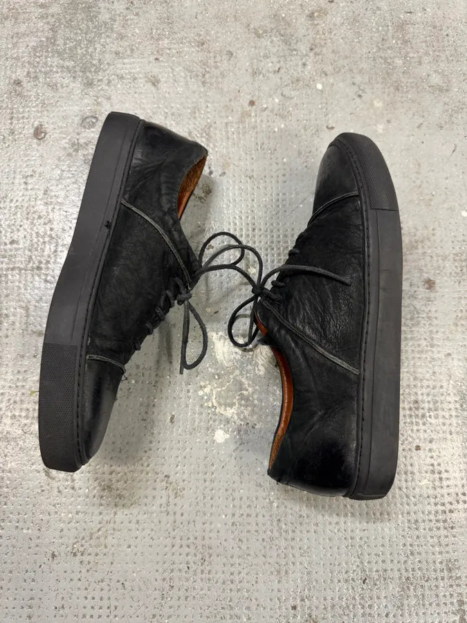 The Last Conspiracy Black Leather Low Top Sneakers mPMBntH 2