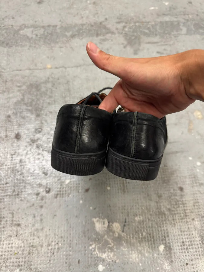 The Last Conspiracy Black Leather Low Top Sneakers mPMBntH 6