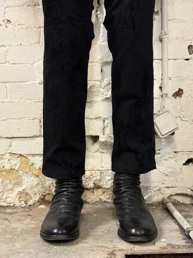 The Last Conspiracy Black Leather Side Zip Boots lCoUjks 1