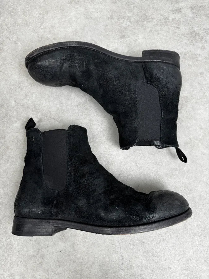 The Last Conspiracy Black Suede Irregular Leather Contemporary Boots XrmASkP 1