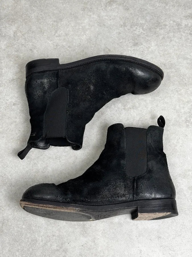 The Last Conspiracy Black Suede Irregular Leather Contemporary Boots XrmASkP 2
