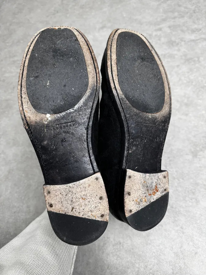 The Last Conspiracy Black Suede Irregular Leather Contemporary Boots XrmASkP 7
