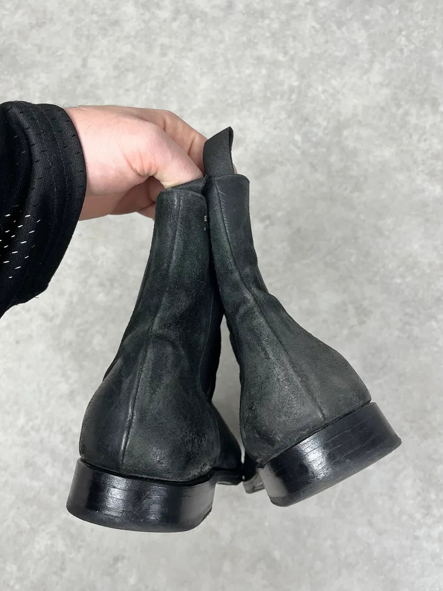 The Last Conspiracy Black Suede Leather Chelsea Boots LZaXKgs 5