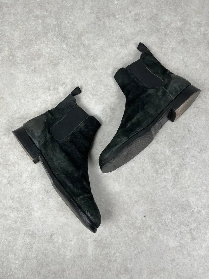 The Last Conspiracy Black Suede Leather Chelsea Boots LZaXKgs 2