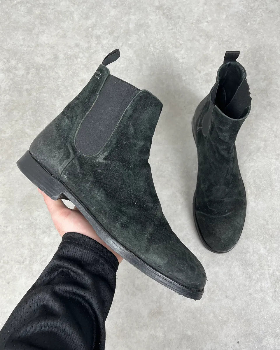 The Last Conspiracy Black Suede Leather Chelsea Boots LZaXKgs 0