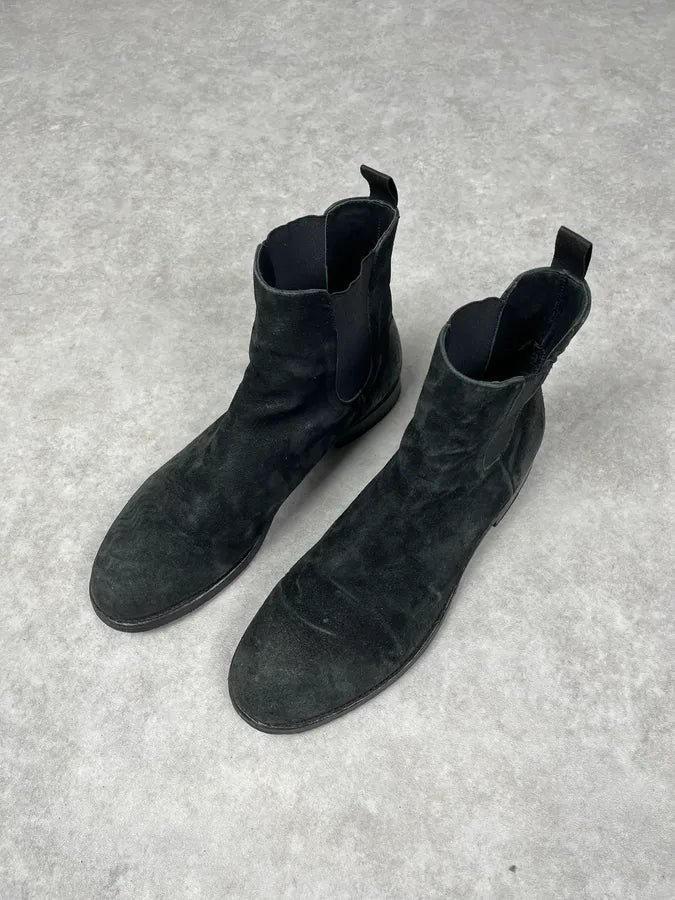 The Last Conspiracy Black Suede Leather Chelsea Boots LZaXKgs 4