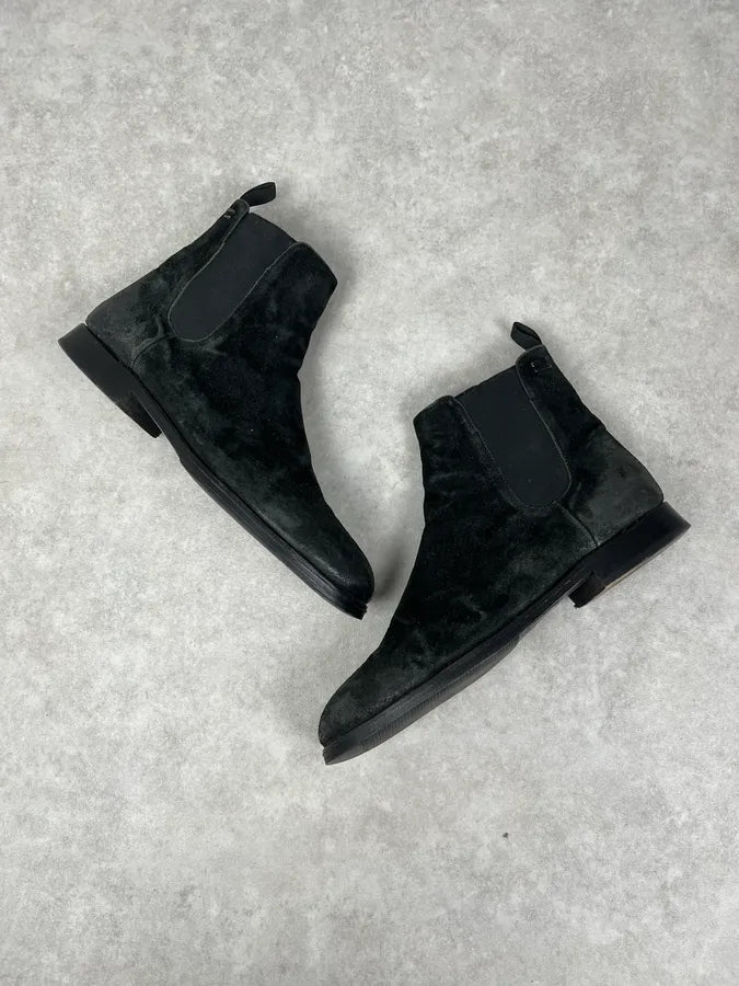 The Last Conspiracy Black Suede Leather Chelsea Boots LZaXKgs 3