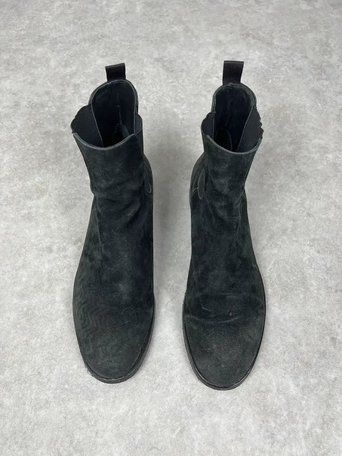 The Last Conspiracy Black Suede Leather Chelsea Boots LZaXKgs 1