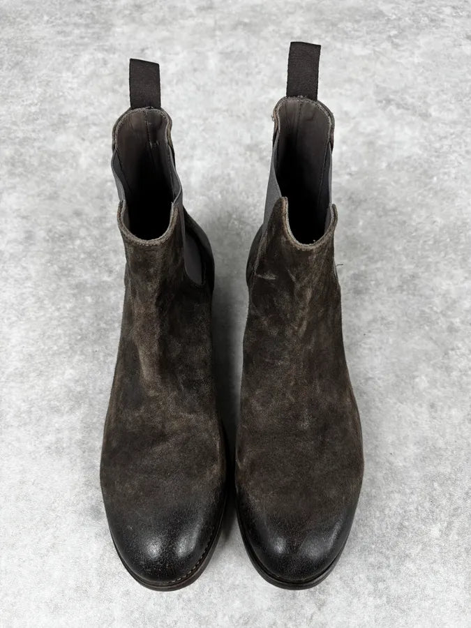 The Last Conspiracy Brown Eroded Irregular Leather Boots MPYgzFc 3
