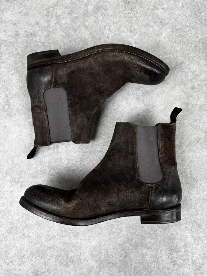 The Last Conspiracy Brown Eroded Irregular Leather Boots MPYgzFc 2