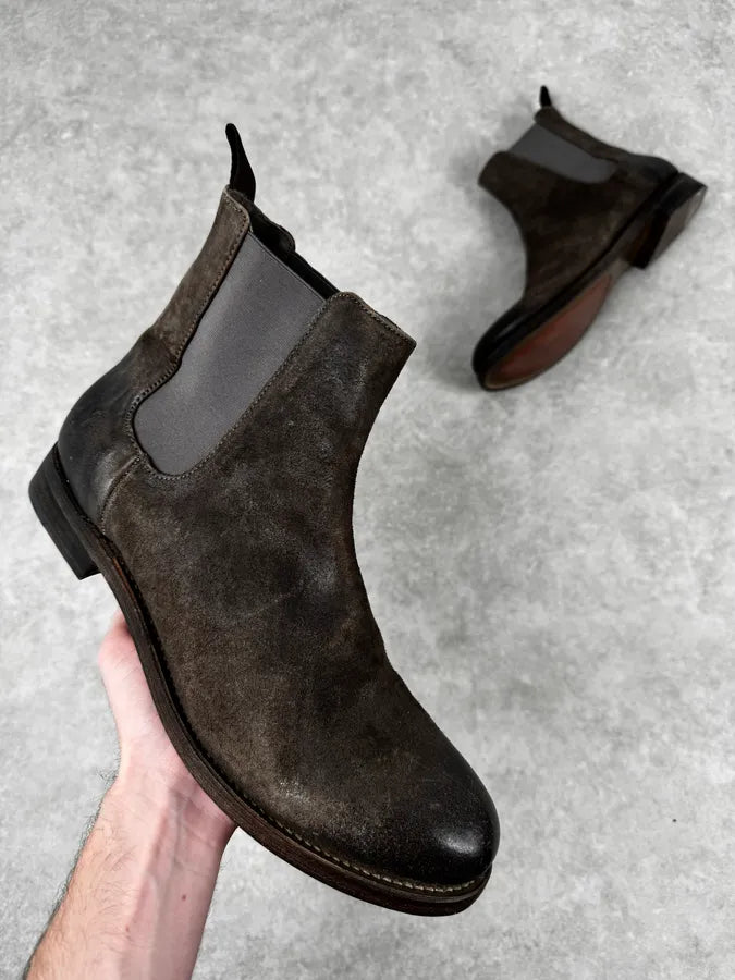 The Last Conspiracy Brown Eroded Irregular Leather Boots MPYgzFc 0