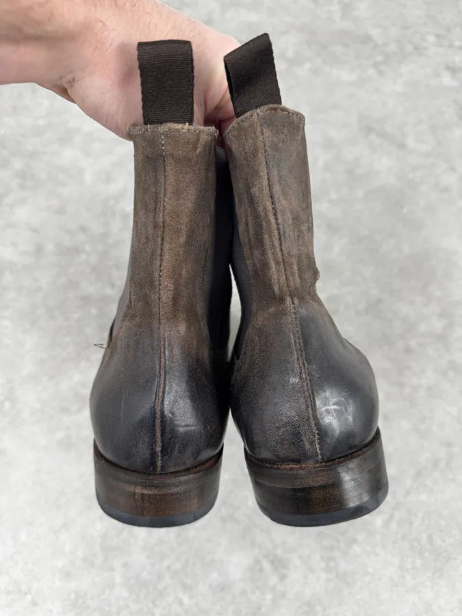 The Last Conspiracy Brown Eroded Irregular Leather Boots MPYgzFc 5