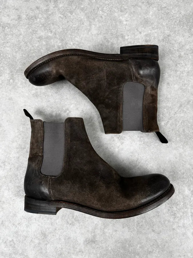 The Last Conspiracy Brown Eroded Irregular Leather Boots MPYgzFc 1