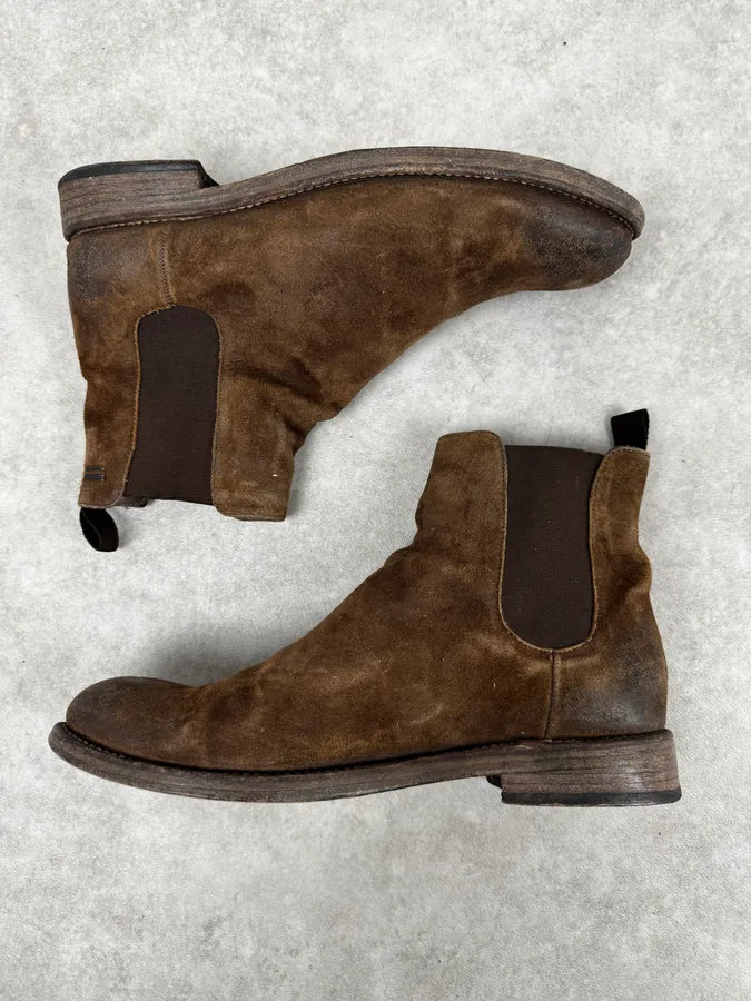 The Last Conspiracy Brown Eroded Suede Chelsea Boots OQDTkQv 2