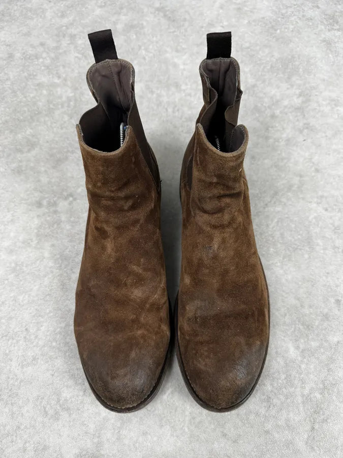 The Last Conspiracy Brown Eroded Suede Chelsea Boots OQDTkQv 3