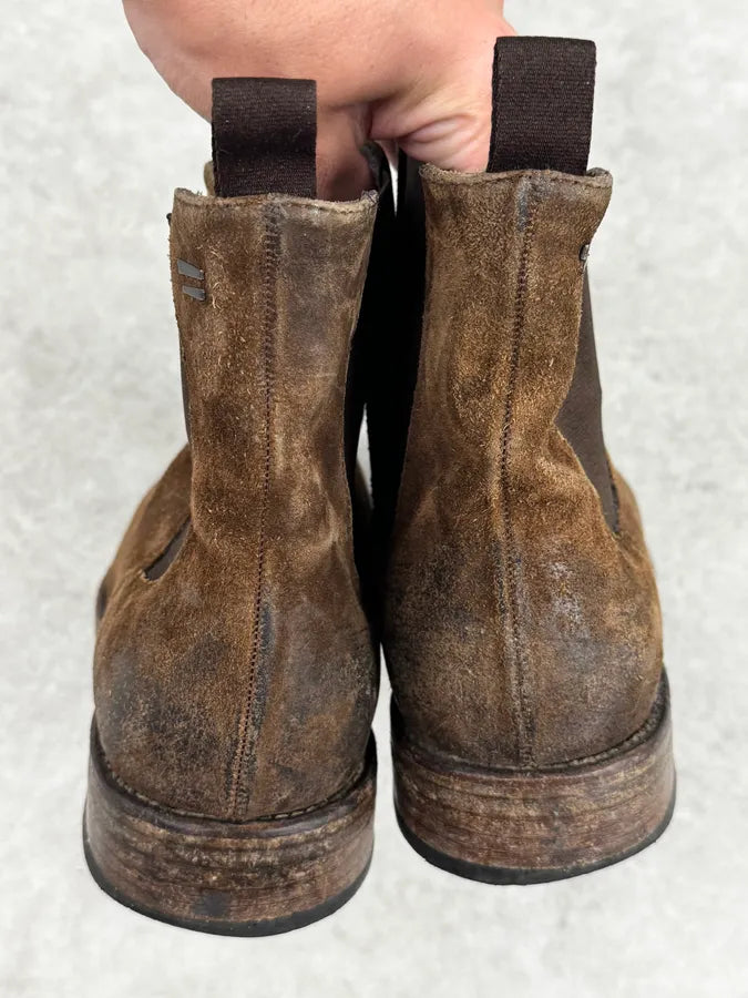 The Last Conspiracy Brown Eroded Suede Chelsea Boots OQDTkQv 6