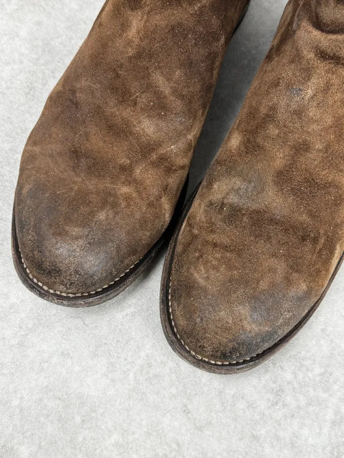 The Last Conspiracy Brown Eroded Suede Chelsea Boots OQDTkQv 4