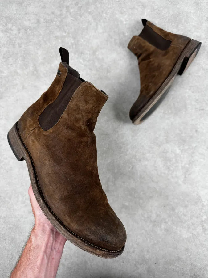 The Last Conspiracy Brown Eroded Suede Chelsea Boots OQDTkQv 0