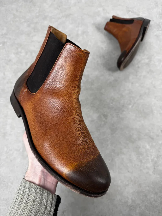 The Last Conspiracy Brown Gradient Leather Boots CCNBsPN 0