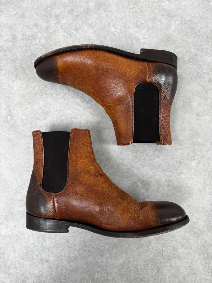 The Last Conspiracy Brown Gradient Leather Boots CCNBsPN 6