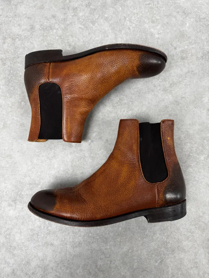 The Last Conspiracy Brown Gradient Leather Boots CCNBsPN 5