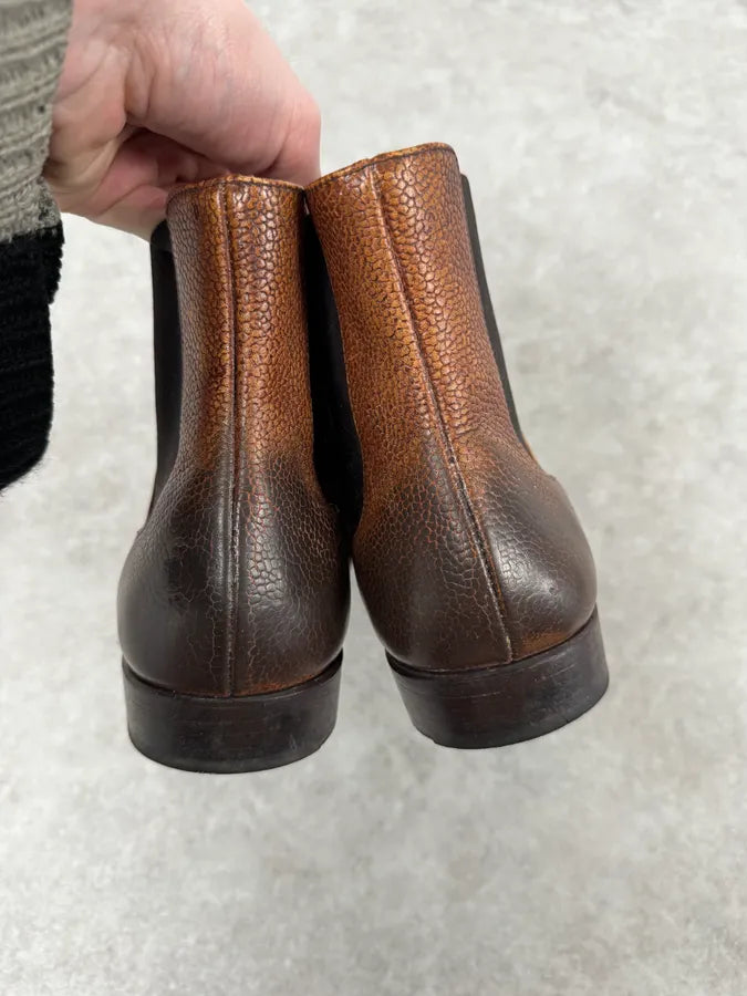 The Last Conspiracy Brown Gradient Leather Boots CCNBsPN 8