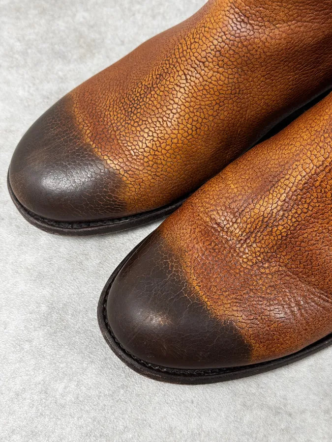 The Last Conspiracy Brown Gradient Leather Boots CCNBsPN 7