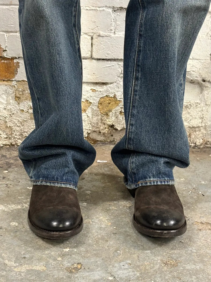 The Last Conspiracy Brown Eroded Suede Leather Chelsea Boots DyBjoMr 2