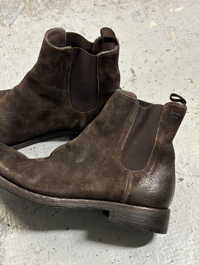 The Last Conspiracy Brown Eroded Suede Leather Chelsea Boots DyBjoMr 8