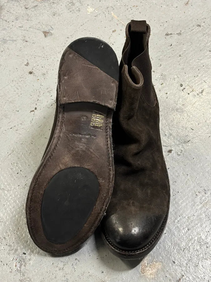 The Last Conspiracy Brown Eroded Suede Leather Chelsea Boots DyBjoMr 11