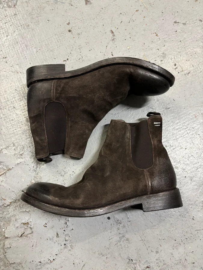 The Last Conspiracy Brown Eroded Suede Leather Chelsea Boots DyBjoMr 7