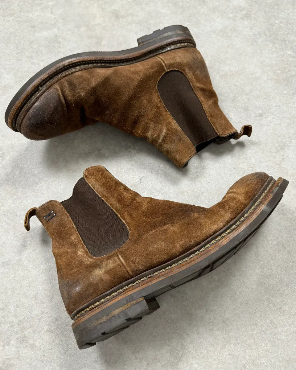 The Last Conspiracy Brown Suede Chelsea Leather Boots RJcZhts 1