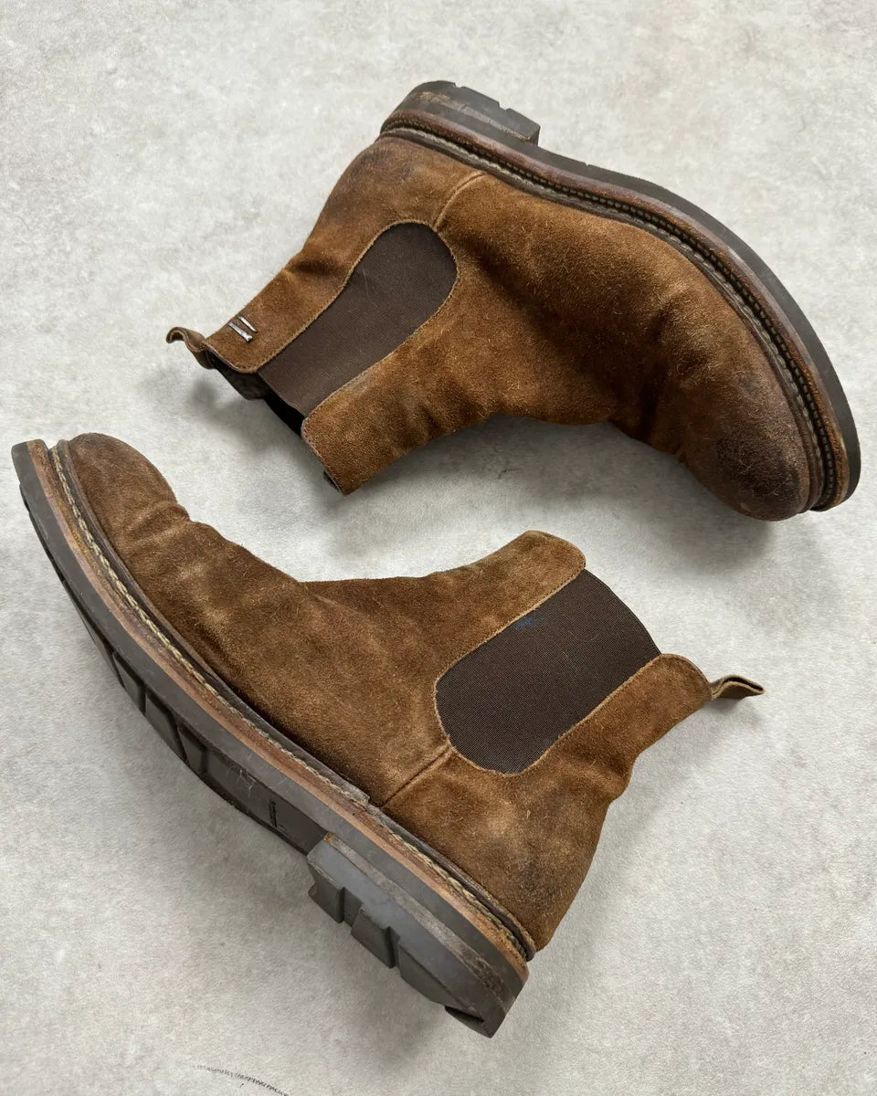 The Last Conspiracy Brown Suede Chelsea Leather Boots RJcZhts 2