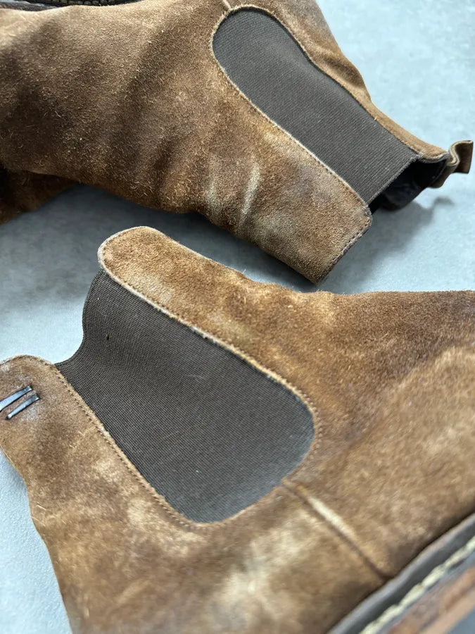 The Last Conspiracy Brown Suede Chelsea Leather Boots RJcZhts 3