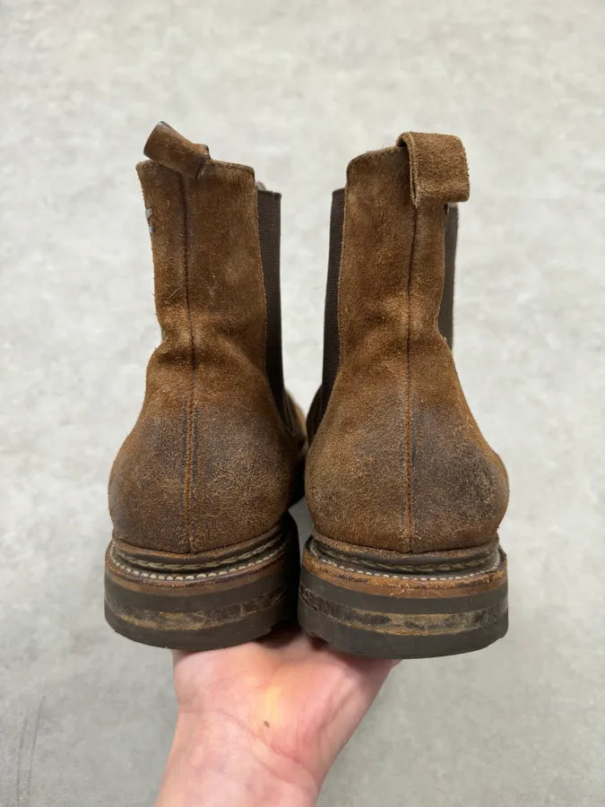 The Last Conspiracy Brown Suede Chelsea Leather Boots RJcZhts 7